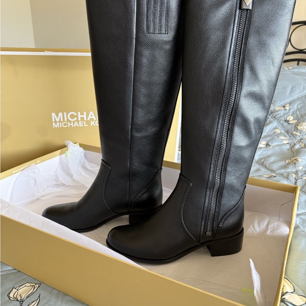 Michael Kors Elegant Black Over the Knee Boots